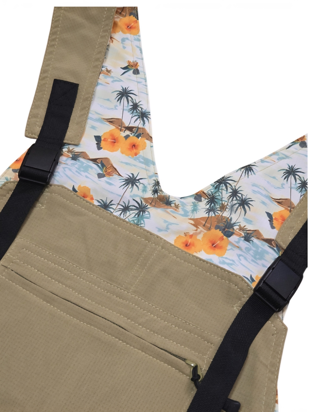 NWOT - Women's Olive Green Hawaiian All Day Overalls Jumpsuit - Picture 11 of 16